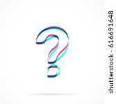 question mark hand drawn with... | Shutterstock .eps vector #616691648