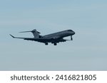 Small photo of Zurich, Switzerland, January 14, 2024 9H-VIC Vista Jet Bombardier Global 7500 aircraft is landing on runway 14 during the world economic forum in Davos