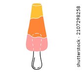 fruit ice cream on a stick. fun ... | Shutterstock .eps vector #2107298258