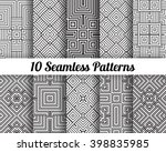 set of 10 abstract patterns.... | Shutterstock .eps vector #398835985