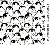 Seamless Pattern Of Penguin...