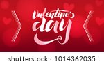 valentines day calligraphy text ... | Shutterstock .eps vector #1014362035