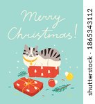 christmas card  banner or... | Shutterstock .eps vector #1865343112