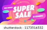 super sale for web app banner.... | Shutterstock .eps vector #1173516532