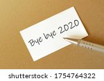 Pen  White Paper With Text "bye ...
