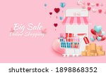 happy valentines day. big sale... | Shutterstock .eps vector #1898868352