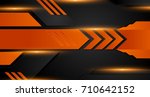 orange and black geometric... | Shutterstock .eps vector #710642152