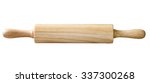 Wooden rolling pin  isolated on ...