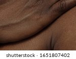 Hand. Detailed texture of human skin. Close up shot of young african-american male body. Skincare, bodycare, healthcare, hygiene and medicine concept. Looks beauty and well-kept. Dermatology.