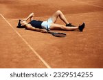 Young girl  tennis player in...
