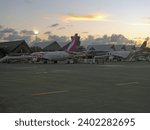 Small photo of Punta Cana, Dominican Republic - 11-26-2023: Westjet Swoop airline at Punta Cana airport, Dominican Republic