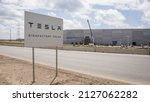 Small photo of Austin, TX - February 21, 2022: Tesla Gigafactory Texas