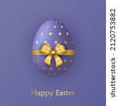 happy easter greeting card. 3d... | Shutterstock .eps vector #2120753882