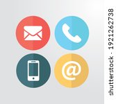 contact icon set vector objects | Shutterstock .eps vector #1921262738