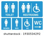 toilet signs. set toilet signs... | Shutterstock .eps vector #1930534292