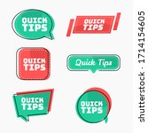 quick tips  helpful tricks... | Shutterstock .eps vector #1714154605