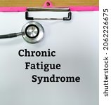 Small photo of CFS - Chronic Fatigue Syndrome write on clip board. medical concept