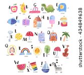 Watercolor Alphabet For Children