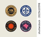 Soccer football club logo emblem. Celtic, sunshine, artillery, violet football club.
