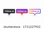 follow us set of color label.... | Shutterstock .eps vector #1711227922