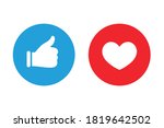 love and like icons. social... | Shutterstock .eps vector #1819642502