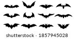collection of bat silhouettes... | Shutterstock .eps vector #1857945028