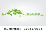 ecology concept with green city ... | Shutterstock .eps vector #1995170885