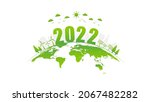 new year 2022 for ecology... | Shutterstock .eps vector #2067482282