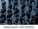 Small photo of Military Police of Rio de Janeiro troop members in form for graduation ceremony. Public security forces specialized in street patrol - Rio de Janeiro, Brazil 03.14.2018