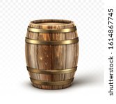 Wooden Barrel For Wine Or Beer. ...
