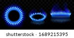 Gas Burner With Blue Flame ...