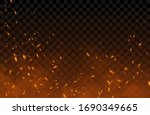 smoke  sparks and fire... | Shutterstock .eps vector #1690349665