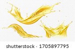 splash of juice or yellow water ... | Shutterstock .eps vector #1705897795