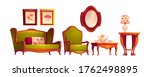living room interior in classic ... | Shutterstock .eps vector #1762498895