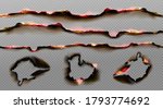 burnt paper edges with fire and ... | Shutterstock .eps vector #1793774692