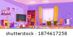 messy room in kindergarten with ... | Shutterstock .eps vector #1874617258