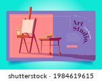 art studio website. workshop... | Shutterstock .eps vector #1984619615