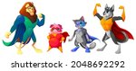 super animals with mask and... | Shutterstock .eps vector #2048692292