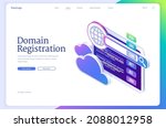 domain registration banner.... | Shutterstock .eps vector #2088012958
