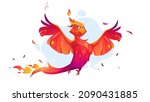 cute phoenix character with... | Shutterstock .eps vector #2090431885