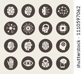 artificial intelligence icon set | Shutterstock .eps vector #1110597062