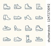 shoes line icons | Shutterstock .eps vector #1247273092