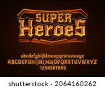 fantasy golden super heroes... | Shutterstock .eps vector #2064160262