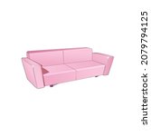 modern pink sofa for beauty... | Shutterstock . vector #2079794125