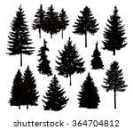 vector silhouette of different... | Shutterstock .eps vector #364704812