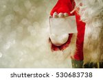 Santa Claus Holding Visit Card
