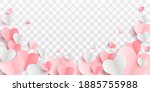 valentines hearts postcard.... | Shutterstock .eps vector #1885755988
