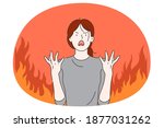 anger  evil  furious woman... | Shutterstock .eps vector #1877031262