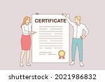 business certificate and... | Shutterstock .eps vector #2021986832