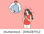 feeling in love and romance... | Shutterstock .eps vector #2056287512